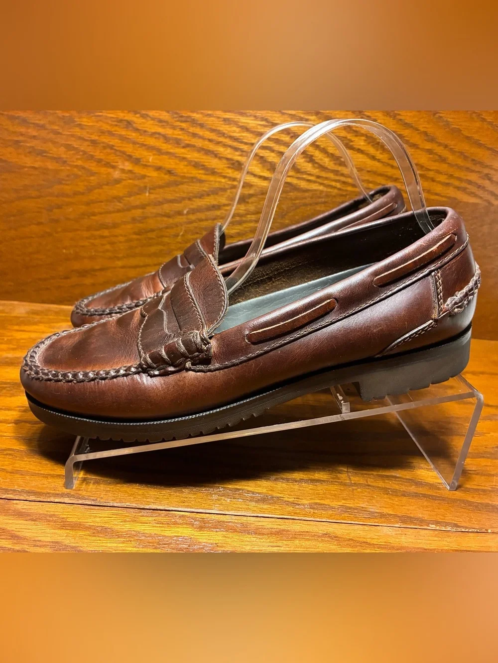 Johnston & Murphy Passport Brown Leather Penny Loafers Men’s Size 8.5